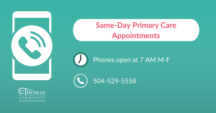Same Day Appointments - St. Thomas Community Health Center Same Day Appointments - St. Thomas Community Health Center